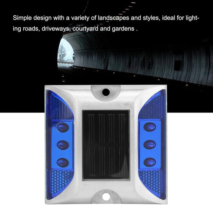 Solar Driveway Lights, Solar Power Ground Marker Lights,Waterproof Outdoor Driveway Road Highway Spike Lamp, Solar Deck Lights,Outdoor Dock Marine Lights,Patio,Pathway,Garden Yard (White, 1 Pack)