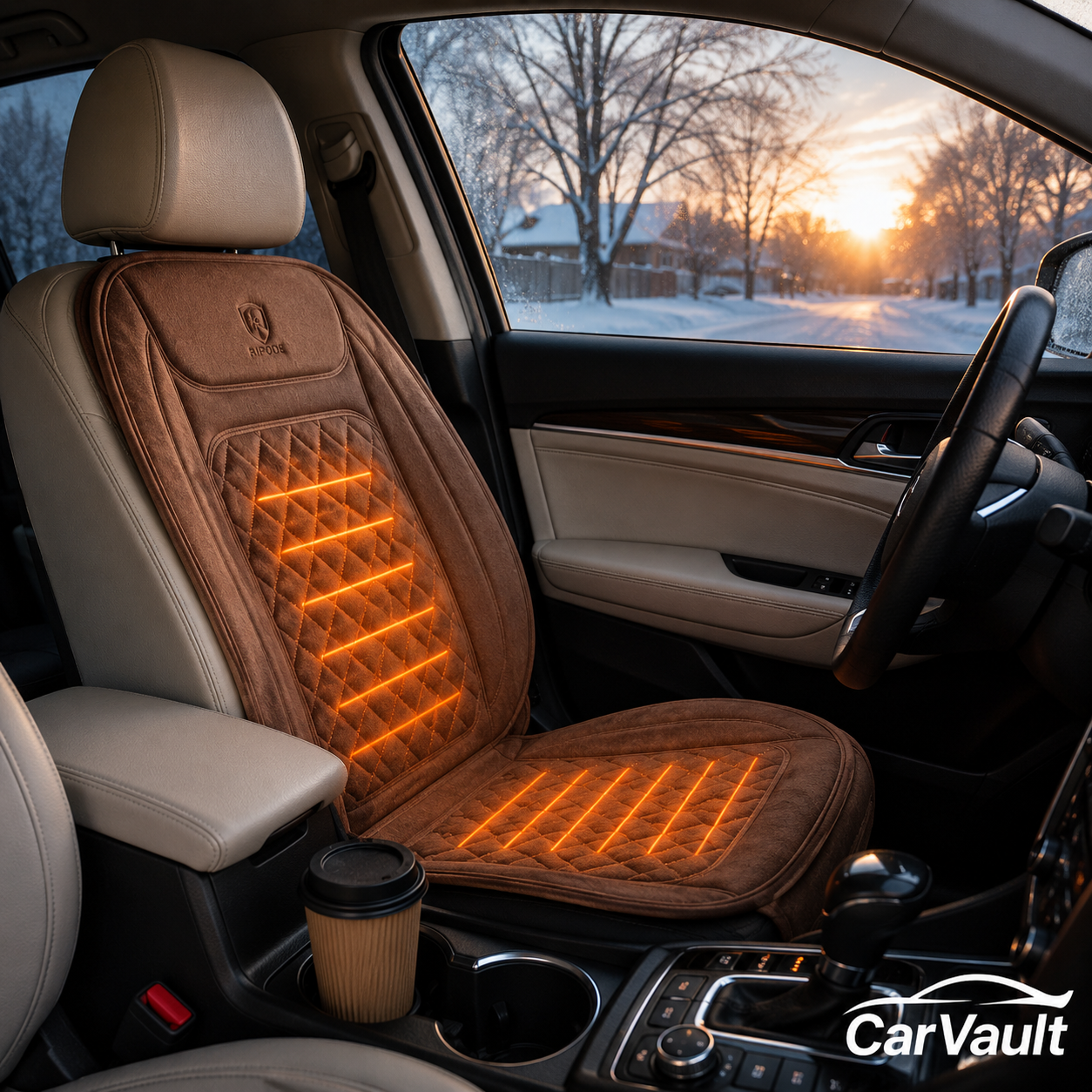 CarVault Heated Car Seat Cover – 12V/24V Universal Fit