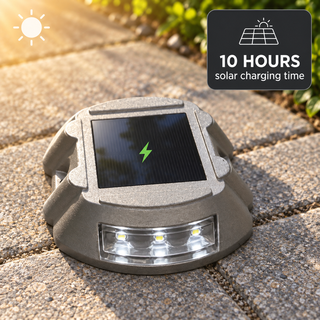 Solar LED Driveway Ground Light - Waterproof IP68