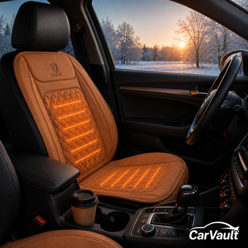 CarVault Heated Car Seat Cover – 12V/24V Universal Fit