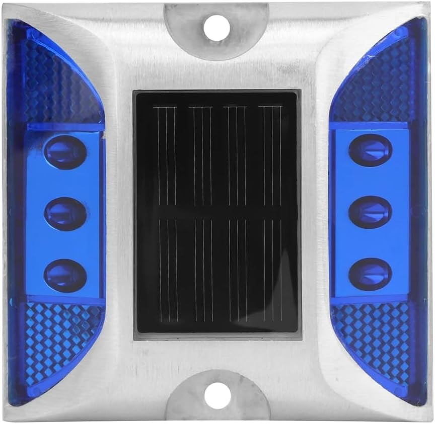 Solar Driveway Lights, Solar Power Ground Marker Lights,Waterproof Outdoor Driveway Road Highway Spike Lamp, Solar Deck Lights,Outdoor Dock Marine Lights,Patio,Pathway,Garden Yard (White, 1 Pack)