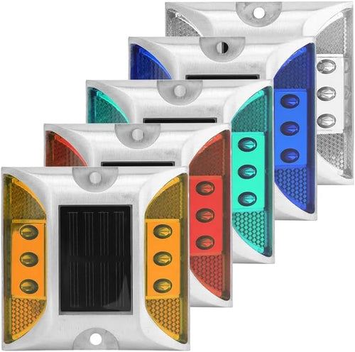 Solar Driveway Lights, Solar Power Ground Marker Lights,Waterproof Outdoor Driveway Road Highway Spike Lamp, Solar Deck Lights,Outdoor Dock Marine Lights,Patio,Pathway,Garden Yard (White, 1 Pack)